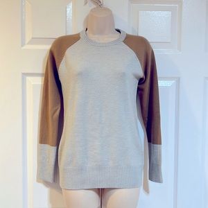 French Connection-Super Soft Color Block Crew Neck  Pullover Sweater-Sz M